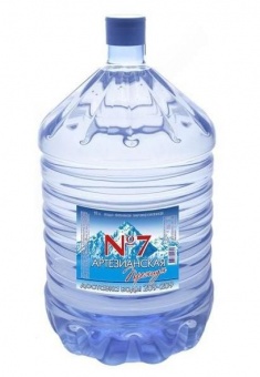 Артезианская №7 вода природная питьевая в одноразовой бутыли, 19л